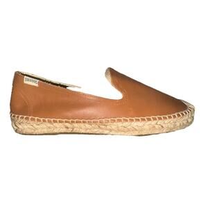 Soludos Tan Leather Woman’s Espadrilles Size 9